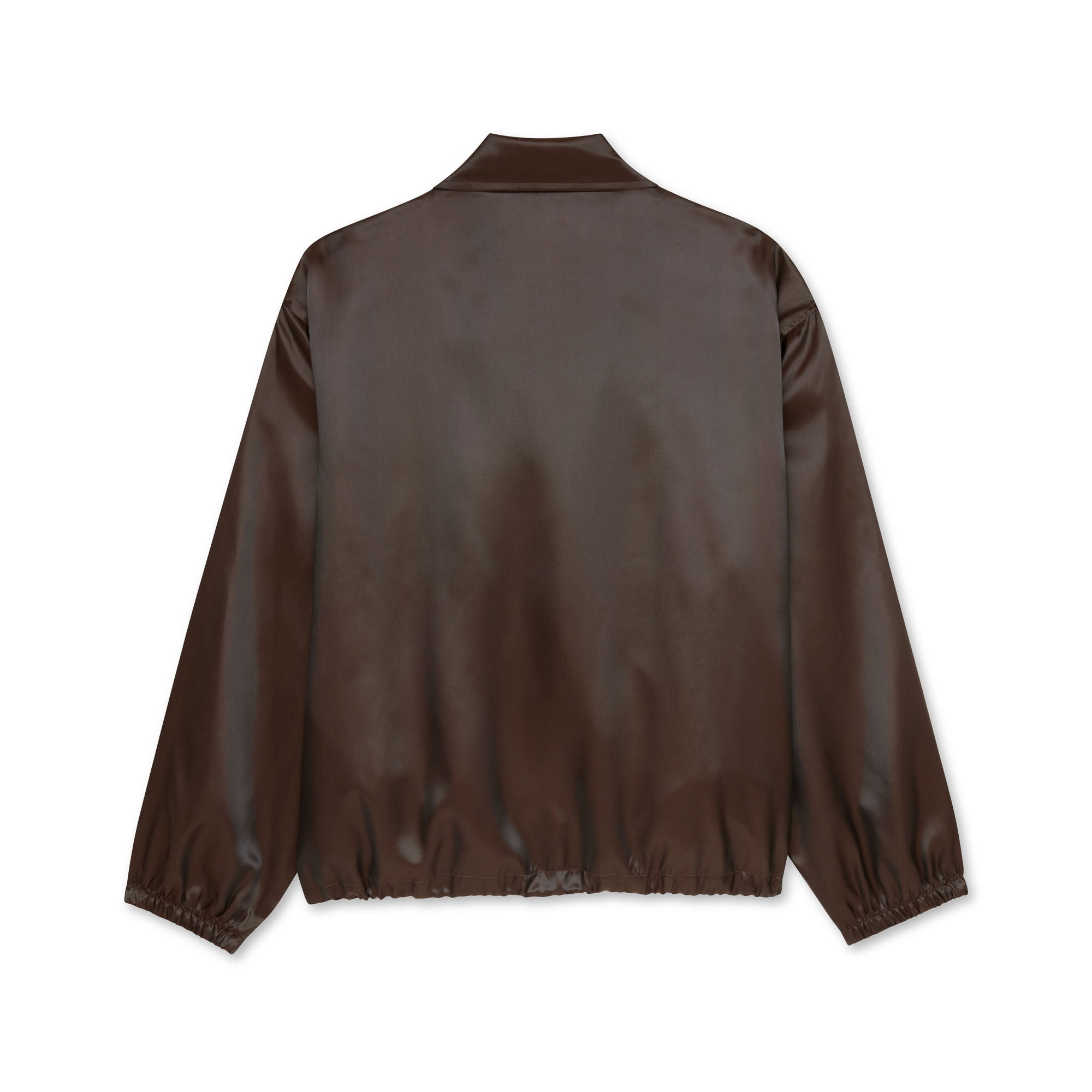 Iridescent copper jacket displayed on a white background.