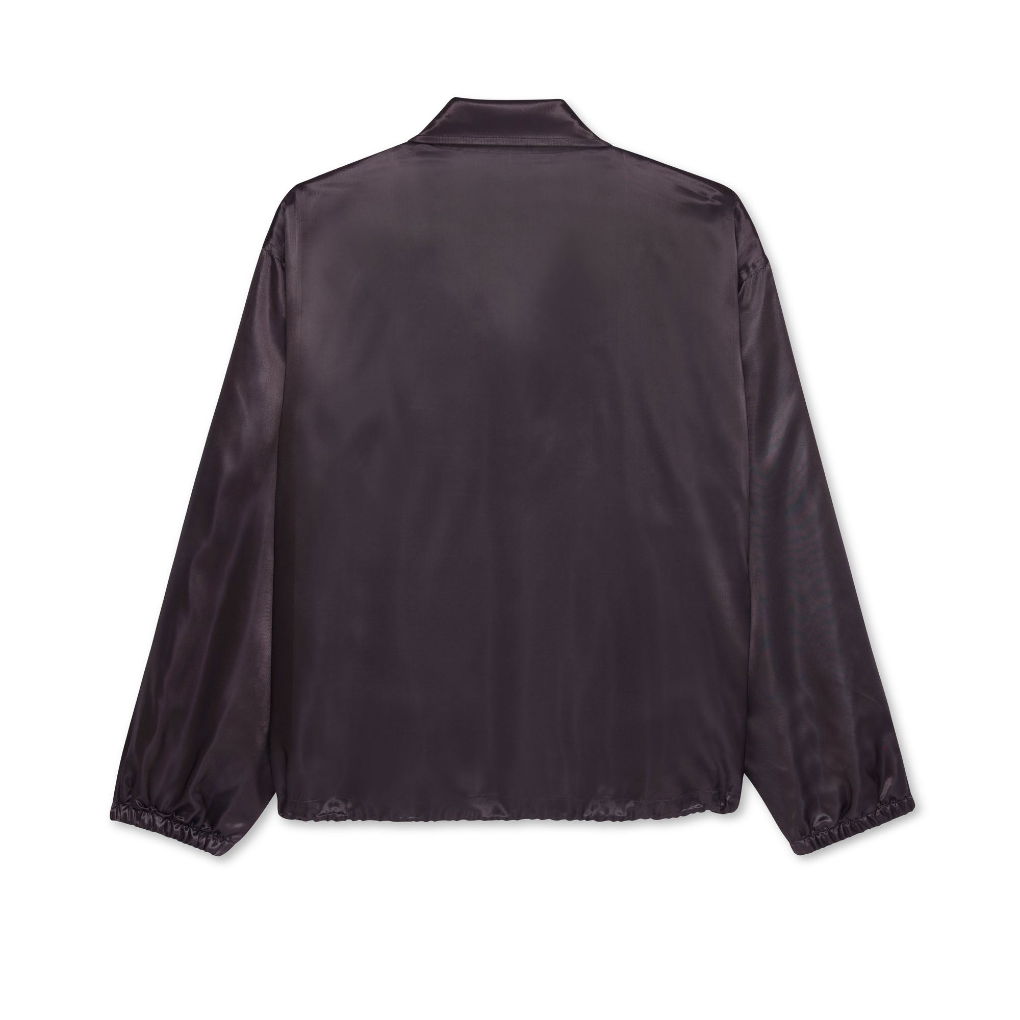 Iridescent purple jacket against a white background.