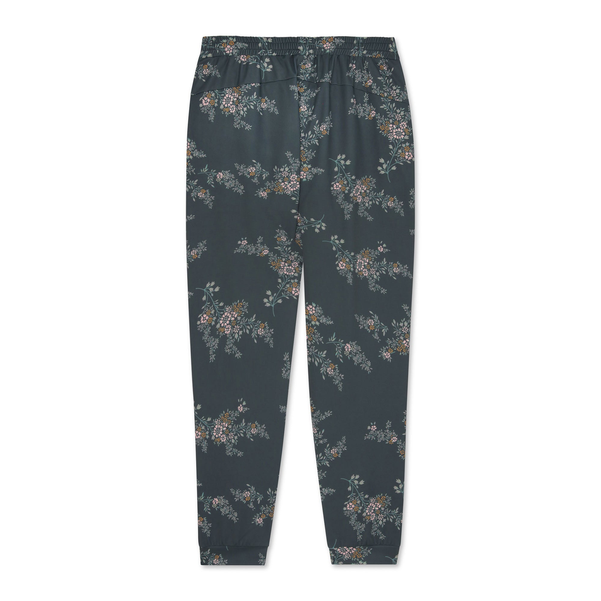 Floral-patterned pants on a white background