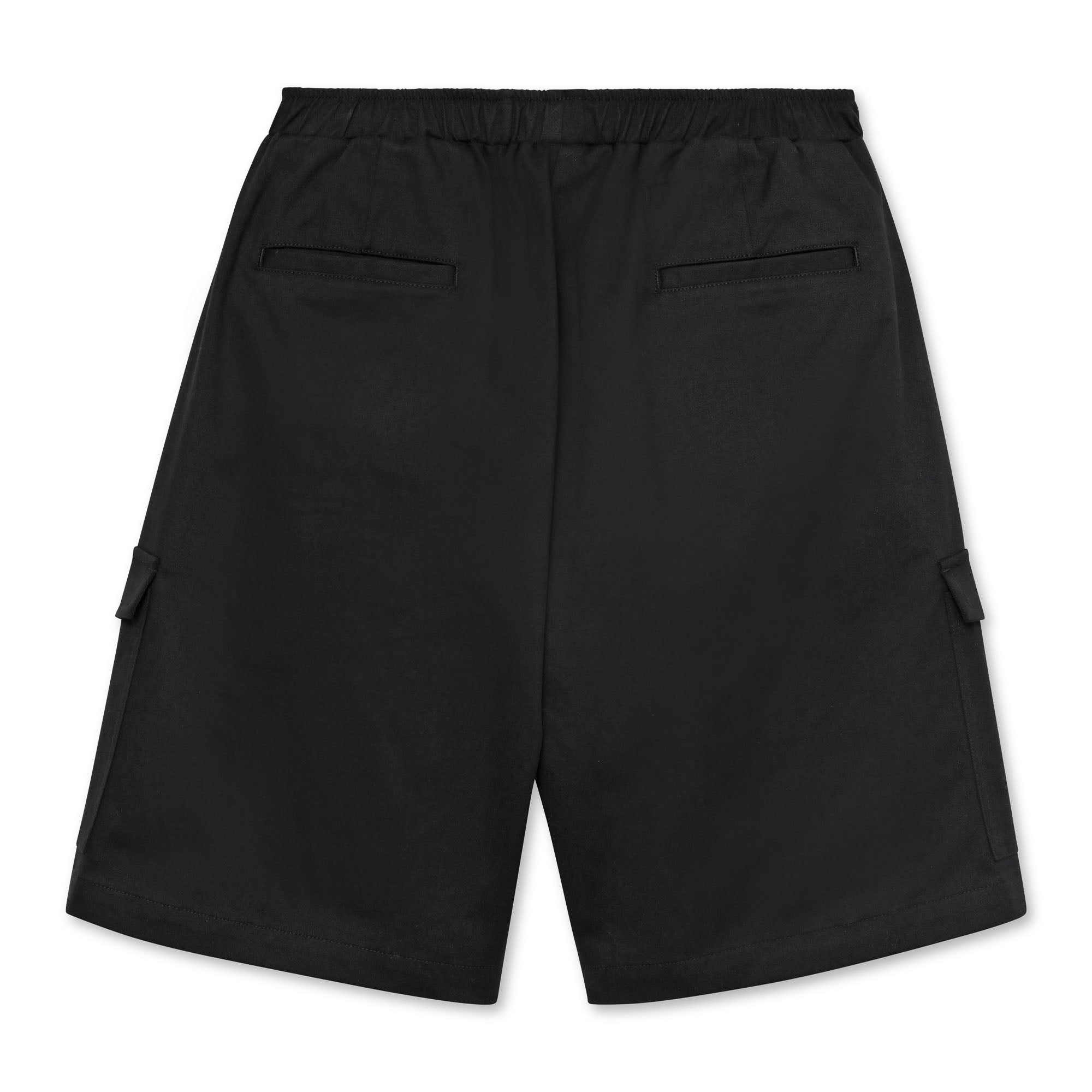 Black Bermuda shorts on a white background