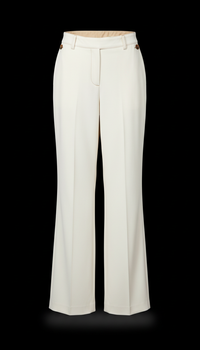 Ivory wide-leg trousers