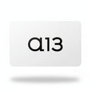 Black 'a13' logo on a white background