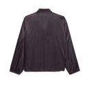 Iridescent purple jacket against a white background.
