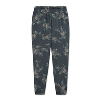 Floral-patterned pants on a white background