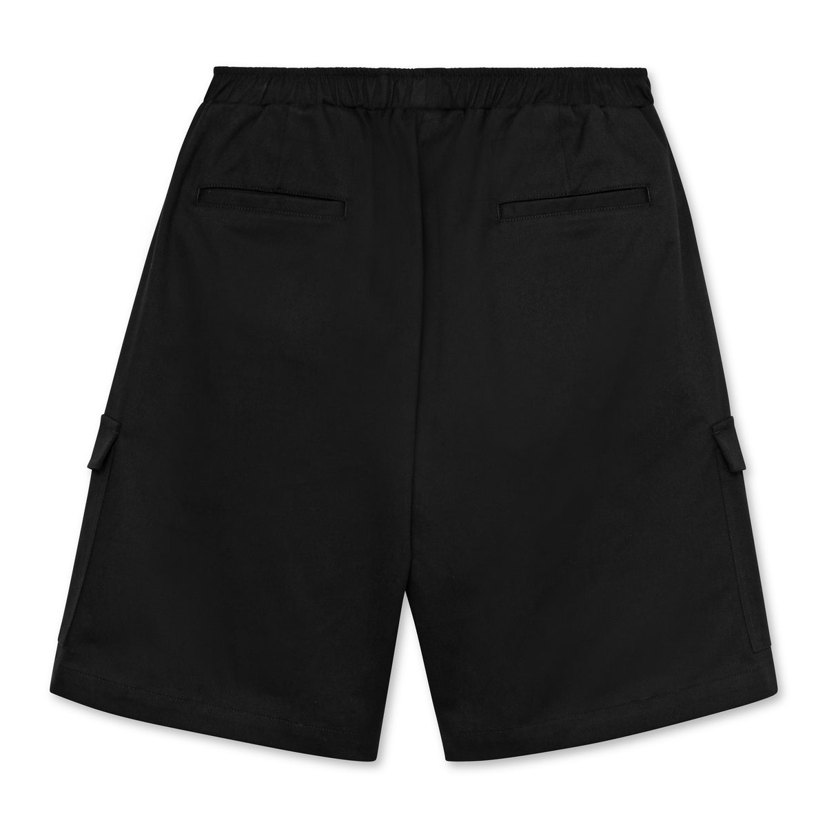 Black Bermuda shorts on a white background
