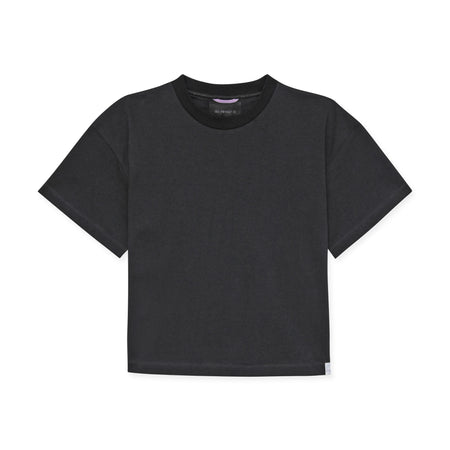 Black t-shirt on a white background
