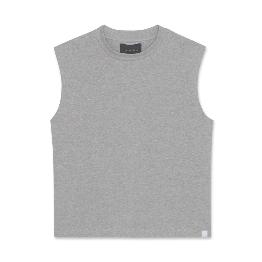 Elly in heather grey, front, flat lay